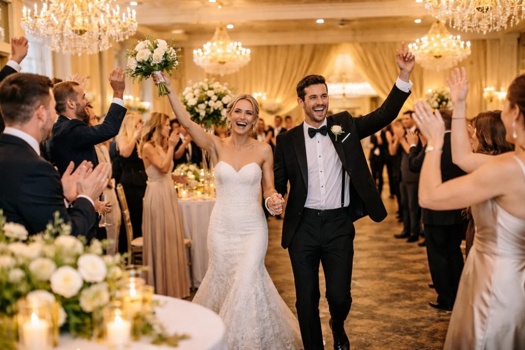 Bride and groom grand entrance